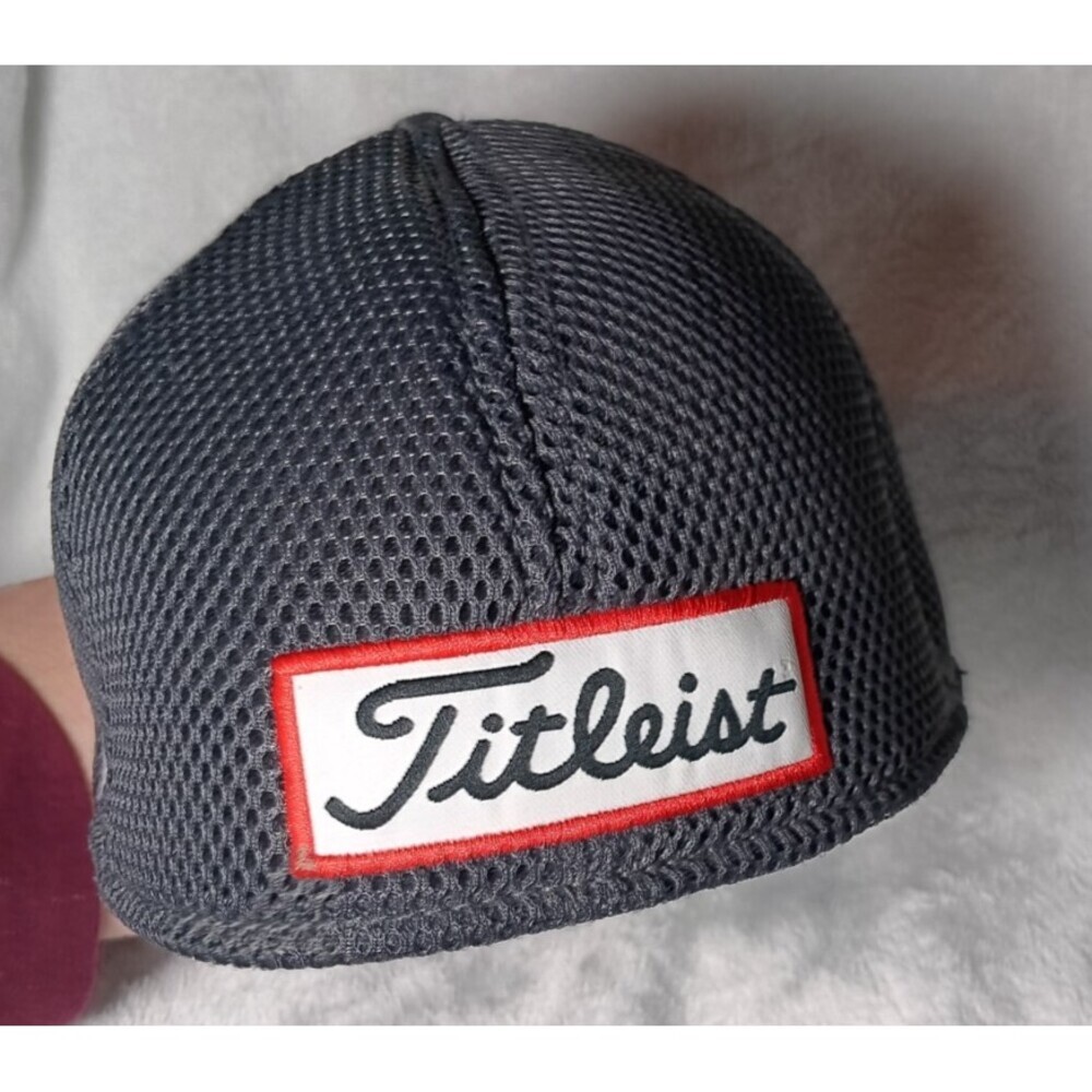 Titleist Footjoy FJ Pro V1 Grey White Embroidered Golf Hat Size Small/ Medium - Picture 4 of 5